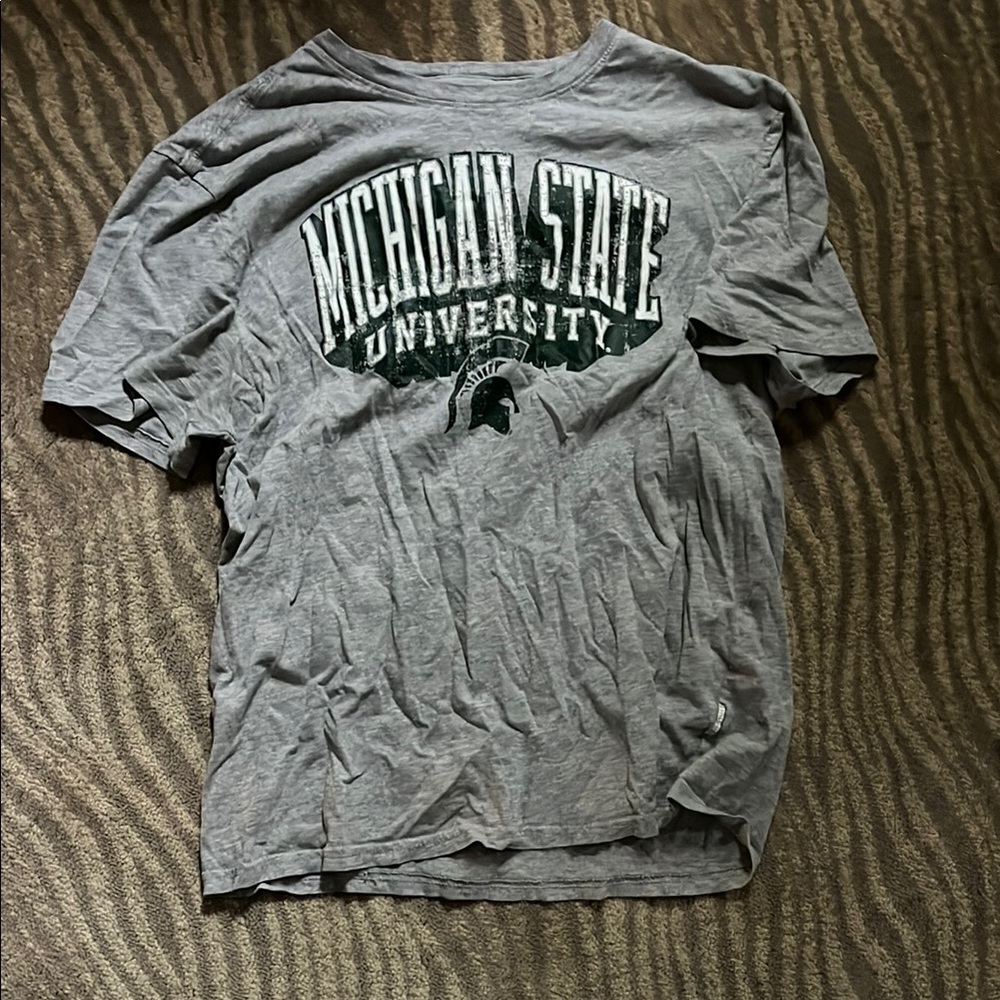 Gray Michigan State University Men's T-Shirt